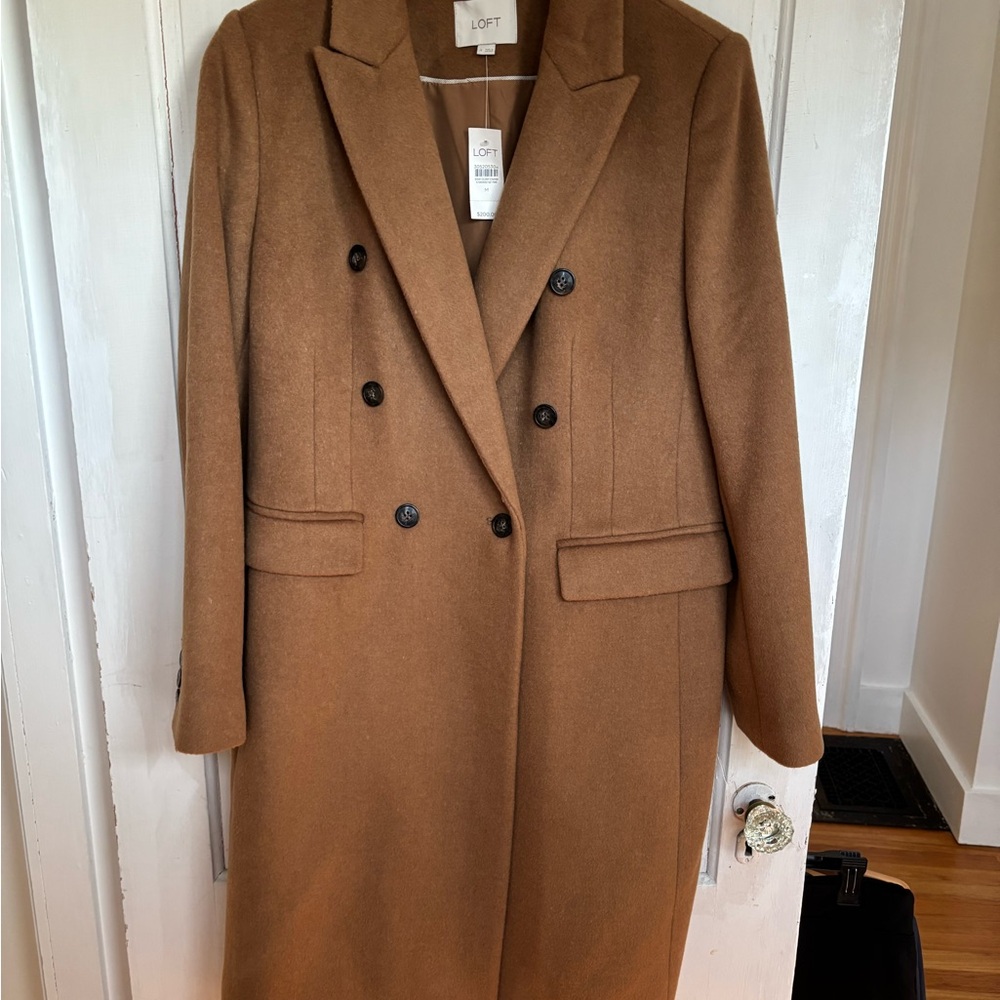 LOFT Women's Classic Brown Trench Coat - NWT